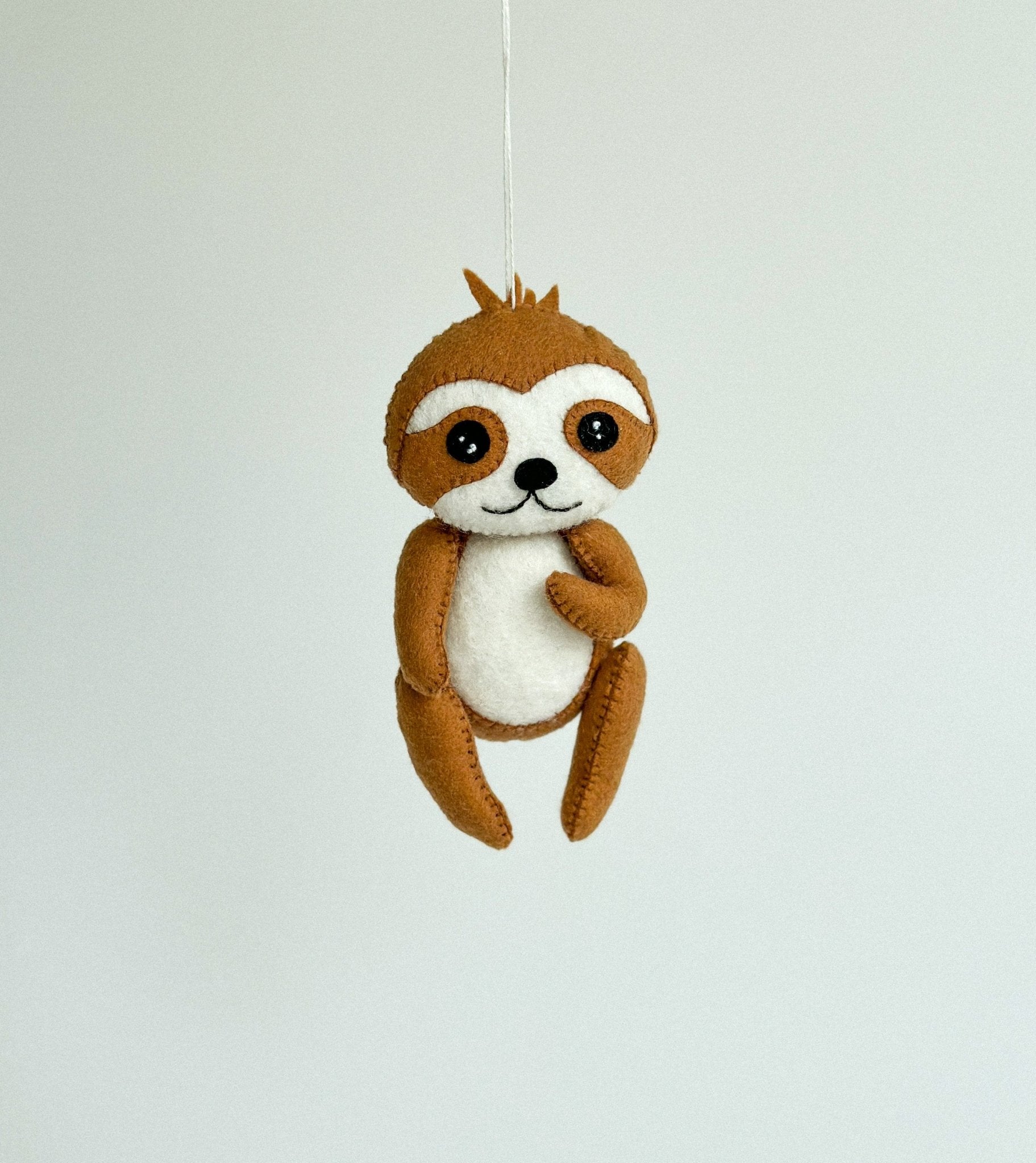 Felt Sloth Ornament - WoollyFox